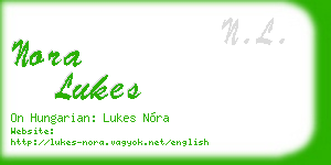 nora lukes business card